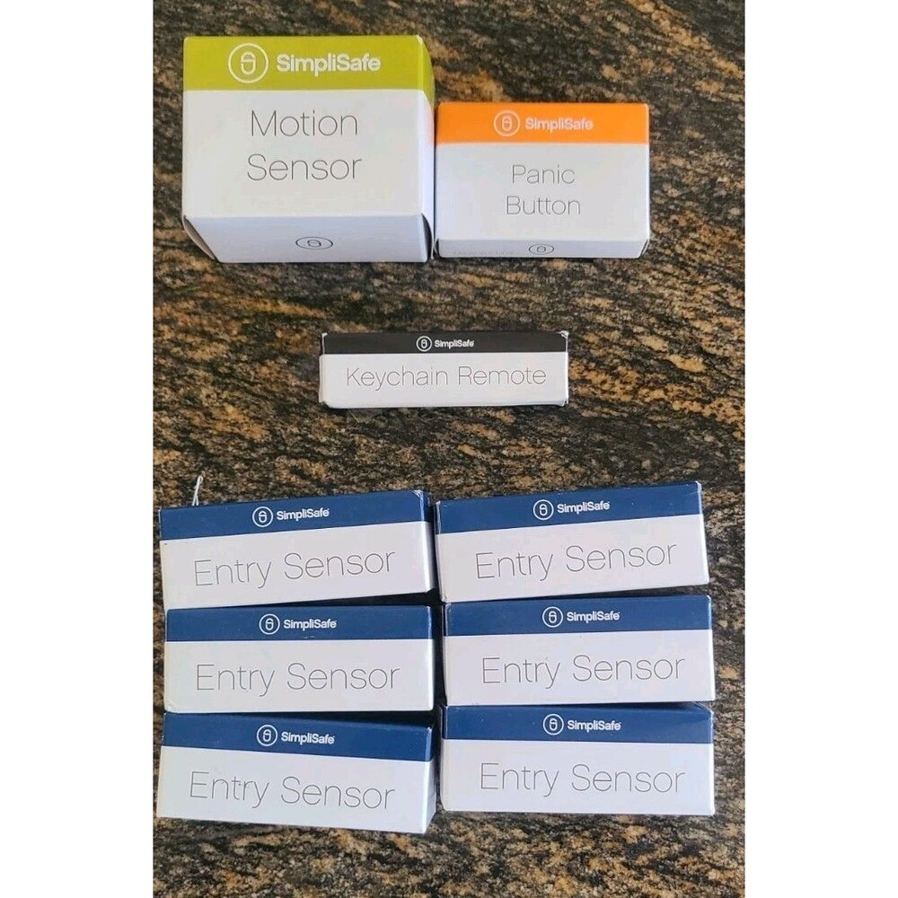 Simplisafe Bundle 6 Entry-1 Motion- 1Panic Button- 1 Key Chain Remote New in Box